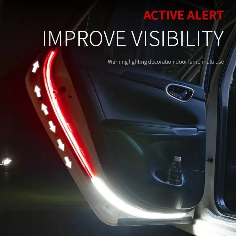 Car door welcome light flashing warning light